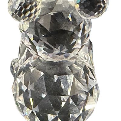 Vintage Swarovski Faceted Crystal Sitting Teddy Bear Figurine