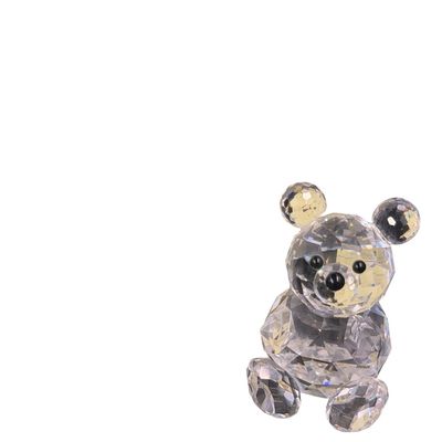 Vintage Swarovski Faceted Crystal Sitting Teddy Bear Figurine