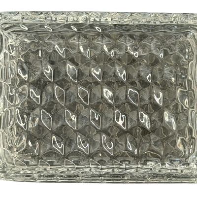 Vintage Fostoria American Clear Glass Cigarette/Trinket Box with Lid