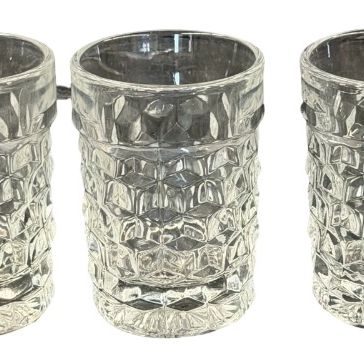 Vintage Fostoria American Clear Glass Footed Juice Glasses - Lot of 4
