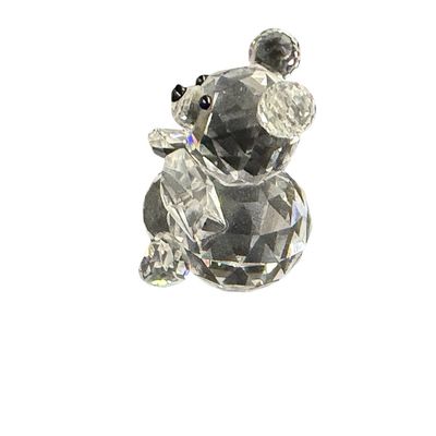 Vintage Swarovski Faceted Crystal Sitting Teddy Bear Figurine
