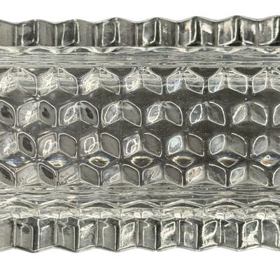Vintage Fostoria American Clear Glass Oblong Covered Butter Dish