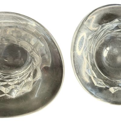 Vintage Fostoria American Clear Glass Top Hat Bundle - Set of 2
