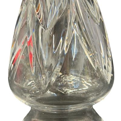 Waterford Crystal Posy or Bridal Attendant Vase Featuring a Flared, Scalloped Rim and Deep Vertical Cuts