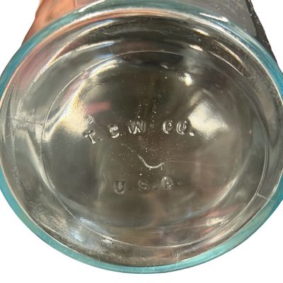 Vintage T.C. Wheaton Glass Company Clear Glass Bottle - Large