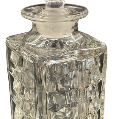 Fostoria Clear Glass Cordial Bottle with 4 Shot Glasses
