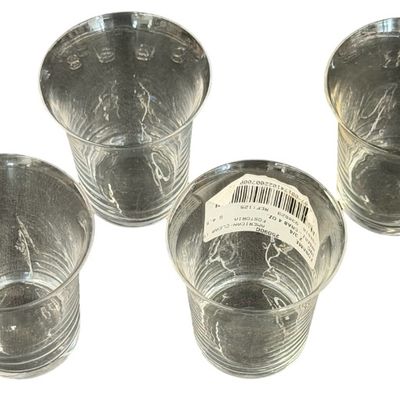 Vintage Fostoria American Clear Glass | Crab Insert Glass - Lot of 6
