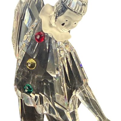 RETIRED Swarovski Crystal 1999 Annual Edition "Masquerade" Pierrot Figurine