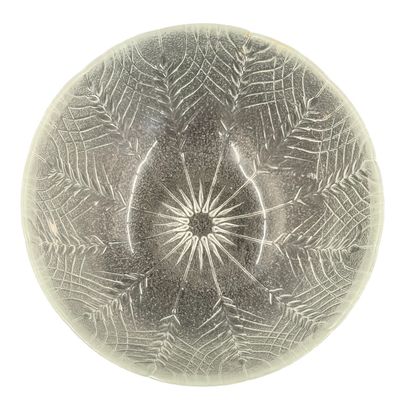 Vintage Clear Pressed Glass Country Wheat Stalk Embossed Textured Bowl by Cristal D'Arques Durand