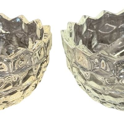 Vintage Fostoria American Flared Cupped Bowls - Lot of 3