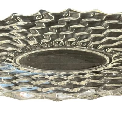 Fostoria Clear Glass Oval Torte Serving Platter