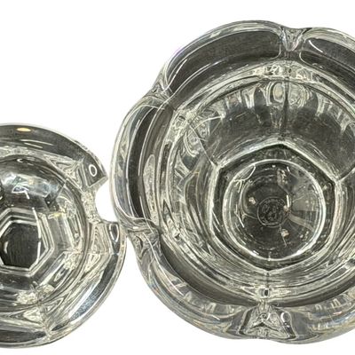Vintage Baccarat Harcourt Missouri French Crystal Mustard Jar with Lid