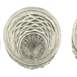 Vintage Fostoria American Clear Glass Footed Juice Glasses - Lot of 4