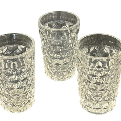 Vintage Fostoria American Clear Flat Juice Glass Tumblers - Lot of 5