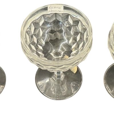 Vintage Fostoria American Clear Tall Sherbet Glass - Lot of 3