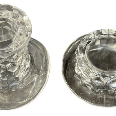 Vintage Fostoria American Clear Glass Top Hat Bundle - Set of 2