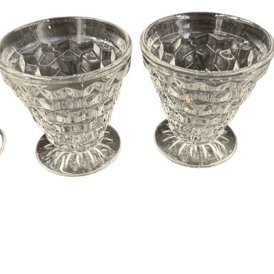 Vintage Fostoria American Footed Cocktail, Sorbet or Oyster Glass - Lot of 5