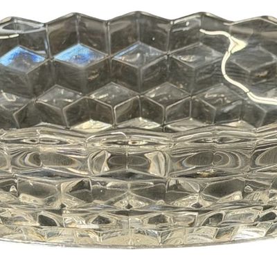 Vintage Fostoria American Clear Pressed Glass Oval Vegetable Bowl -VERIFY SIZE