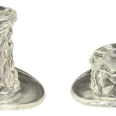 Vintage Fostoria American Clear Glass Top Hat Bundle - Set of 2