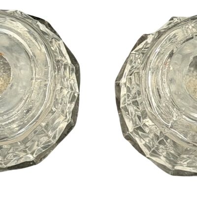 Vintage Fostoria American Salt and Pepper Shaker Set - NO LIDS