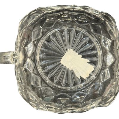 Vintage Fostoria American Clear Pressed Glass "Nappy" Bowl with Side Handle