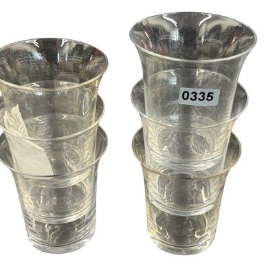 Vintage Fostoria American Clear Glass | Crab Insert Glass - Lot of 6
