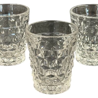 Vintage Fostoria American Clear Small Tumblers Flat Bottom - Lot of 5
