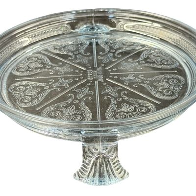 Vintage Anchor Hocking Fire-King Philbe Pattern Round Glass Trivet/Hot Plate