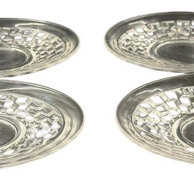 Vintage Fostoria American Clear Glass Saucers | Lot of 4