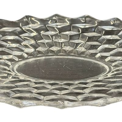 Vintage Fostoria American Clear Pressed Glass Plate