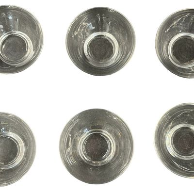 Vintage Clear Glass Footed Dessert Bowls - Lot of 6