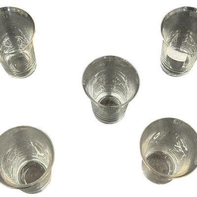 Vintage Fostoria American Clear Glass | Crab Insert Glass - Lot of 5