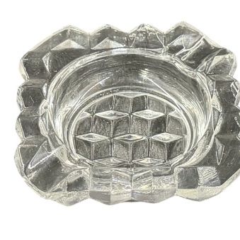 Vintage Fostoria American Clear Pressed Glass Individual Ash Tray - Lot of 3