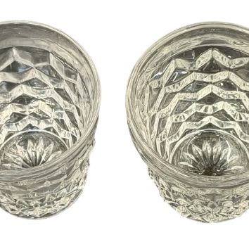 Vintage Fostoria Clear Pressed Straight-Sided Juice or Cocktail Tumblers - Lot of 4