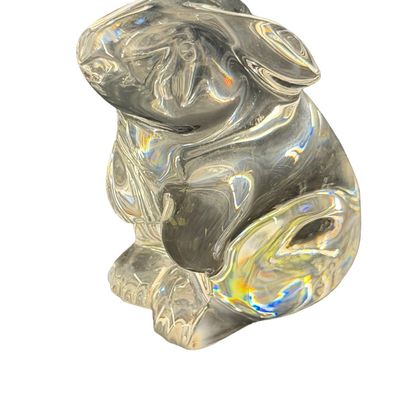 Vintage Baccarat Crystal Bunny Rabbit Figurine