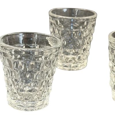 Vintage Fostoria American Clear Small Tumblers Flat Bottom - Lot of 6