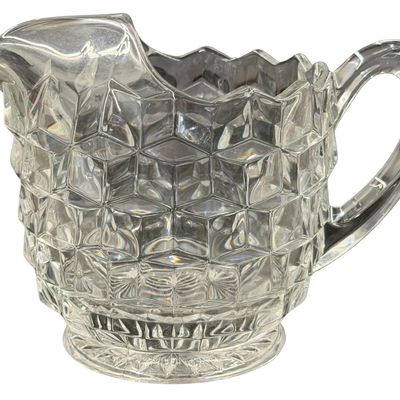 Fostoria Glass Pitcher With Ice Lip