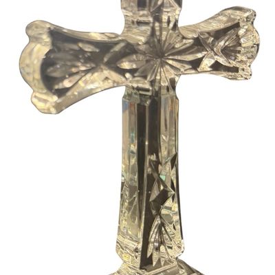 Vintage Waterford 8" Standing Crystal Cross