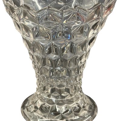 Vintage Fostoria American Clear Glass Tall Flared Swung Vase