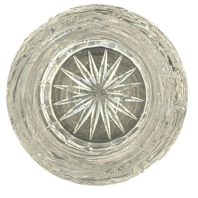 Vintage Tall Crystal Wine Decanter Bohemian Cut Crystal