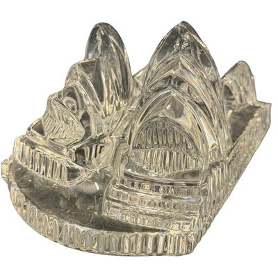 Vintage Waterford Sydney Opera House Clear Lead Crystal Paperweight or Sculpture