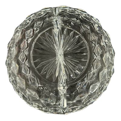 Vintage Fostoria American Clear Pressed Glass Divided Serving Bowl