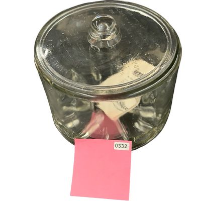 Vintage Heavy Glass "Sanitary Cheese Preserver" Bowl/Jar with Matching Lid by Brookstone Company