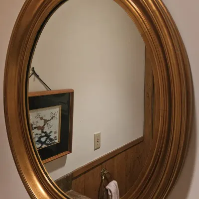 Sale Photo Thumbnail #8: one of many antique gold framed mirrors