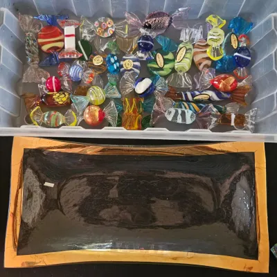 Sale Photo Thumbnail #45: Italian hand blown glass candies - extremely hard to find in Italy.