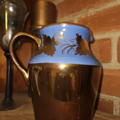 Sale Photo Thumbnail #12: Copper lusterware pitcher made in England