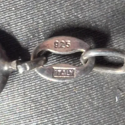 Vintage Necklace Pendant tested 925 STERLING SILVER Jewelry w/snake chain 925