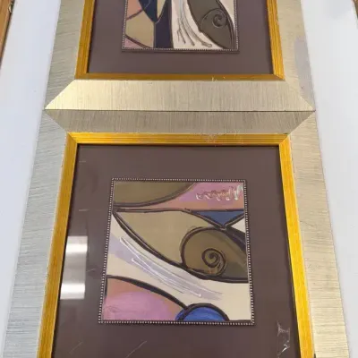 John Butler Limited Edition Abstract Prints by Picture Source – Numbered & Signed – Set of 2 Framed