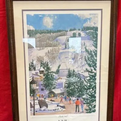 titled "Vail" or "A Winter Afternoon, Vail" by artist Barbara Froula.