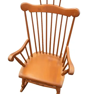 Penn Bros. Colona Windsor Style High-Back Wooden Rocking Chair 